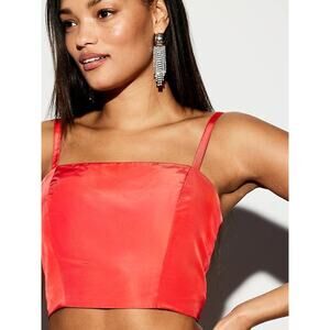 The Occasion by Old Navy Fitted Taffeta Cropped Tank Top Size Medium NWT